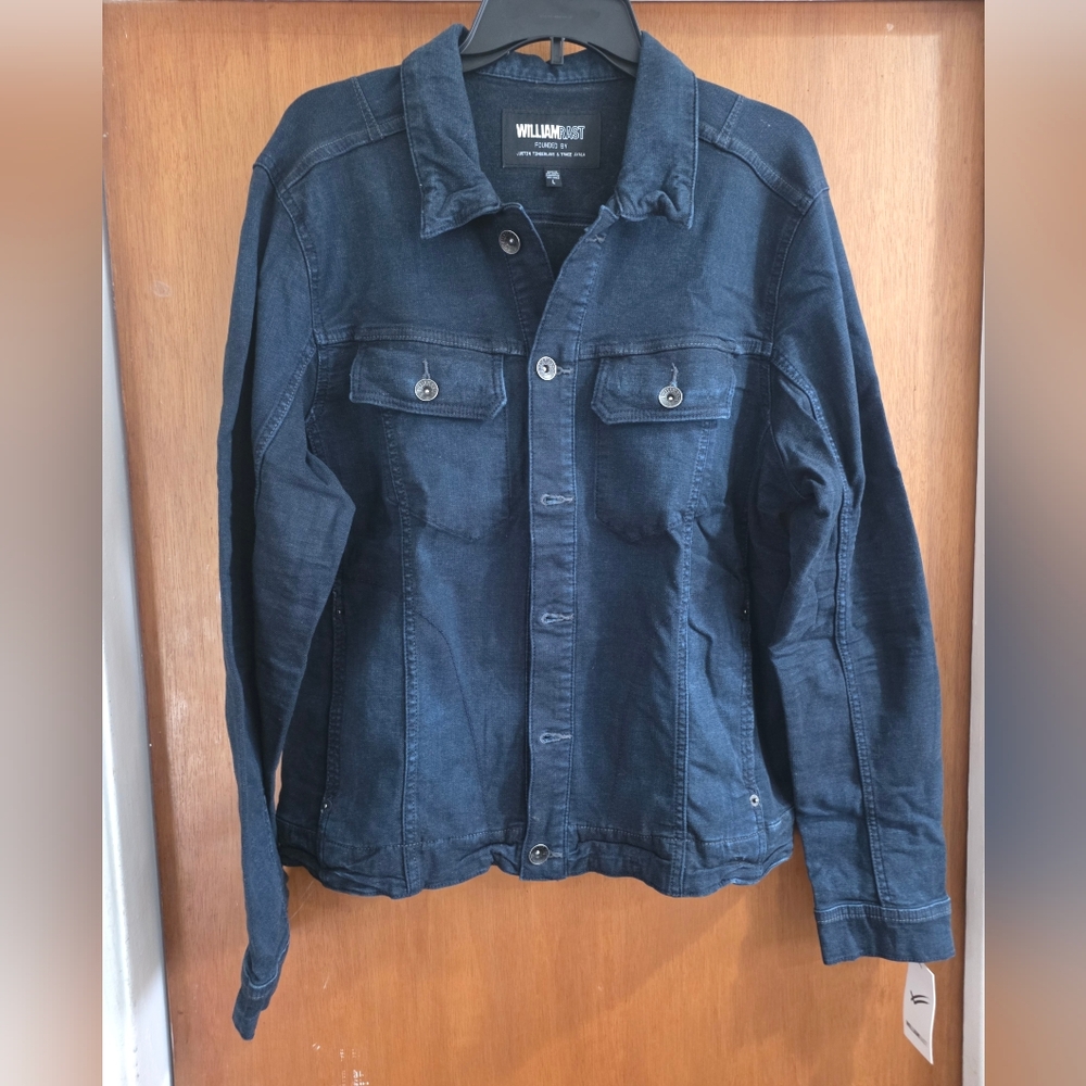 Men's William Rast blue stretch denim jacket Trucker